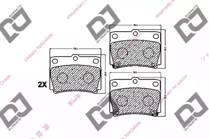 Комплект тормозных колодок DJ PARTS BP1149